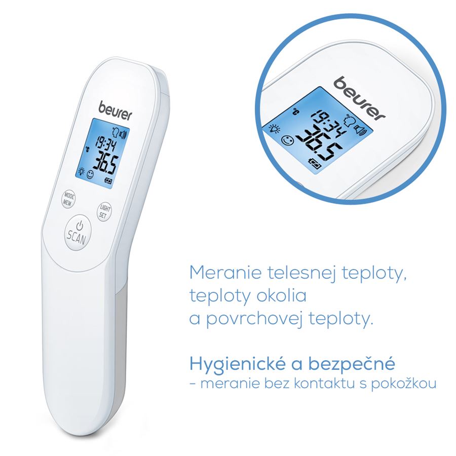 Bezkontaktný teplomer BEURER FT 85, meranie telesnej aj povrchovej teploty